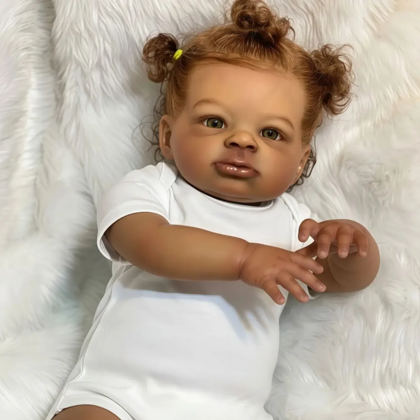 

Risbecko 20 Inch Lifelike Black Reborn Baby Doll - African American Soft Cloth Body Doll - Birthday Gift/Christmas Gift