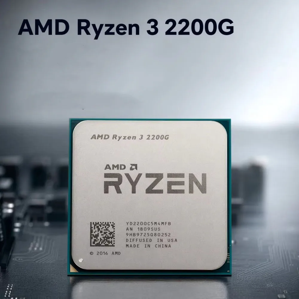 AMD Ryzen 3 2200G PRO 2200G CPU 3.5GHz 4-Core 4-Thread 8 Graphics Socket AM4 Desktop APU Processor For A320 B450 Motherboard