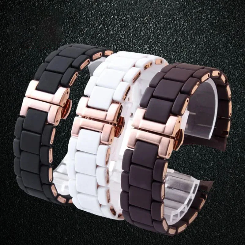 Steel in Silicone Watchband for Armani watch AR5890 AR5889 AR5858 AR5920 AR5868 AR8023 5905 Watches Band man woman 23mm straps