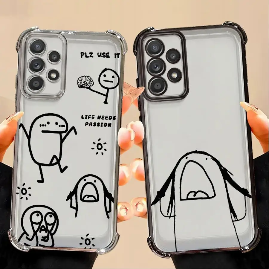 Case for Samsung Galaxy A15 A25 A21s A24 A17 A26 A13 A35 A36 A52 A55 A16 Soft Phone Cover Interesting Funny Art