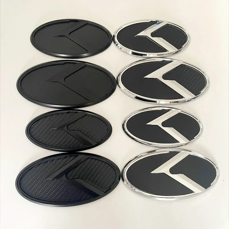 New 1Pcs x 3D ABS K Logo Car Front Hood Rear Trunk Emblem Badge Stickers for Kia Sportage Sorento Optima Forte Rio Stinger K5 view 4