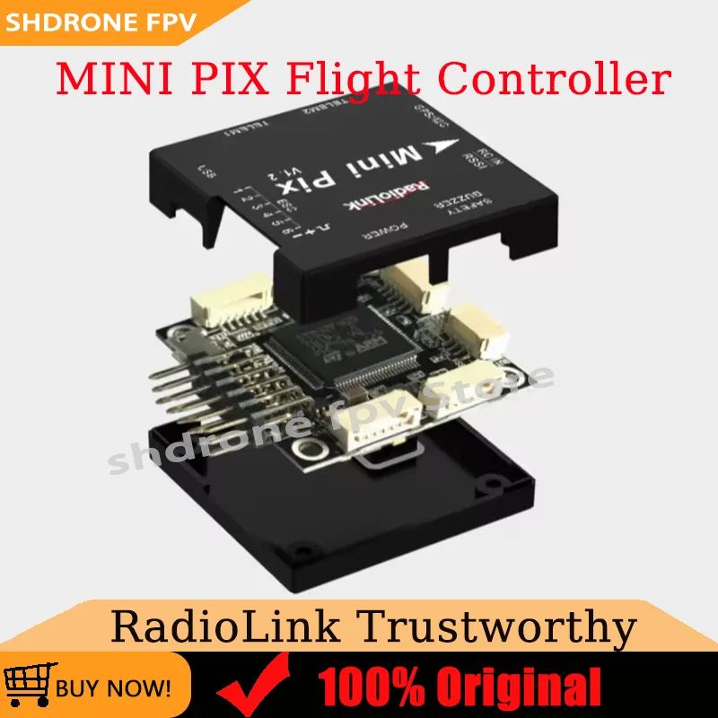 

RadioLink MINI PIX Flight Controllers V1.2 2-12S GPS Autopilot Mavlink SBUS PPM CRSF for VTOL Fixed-wing Multirotor Robot Drone