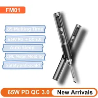 FMchip FM01 T65 Electric Soldering Iron PD 65W Adjustable Constant Temperature Compatible with HS-01 T65 FM65 Tip Repair Tools