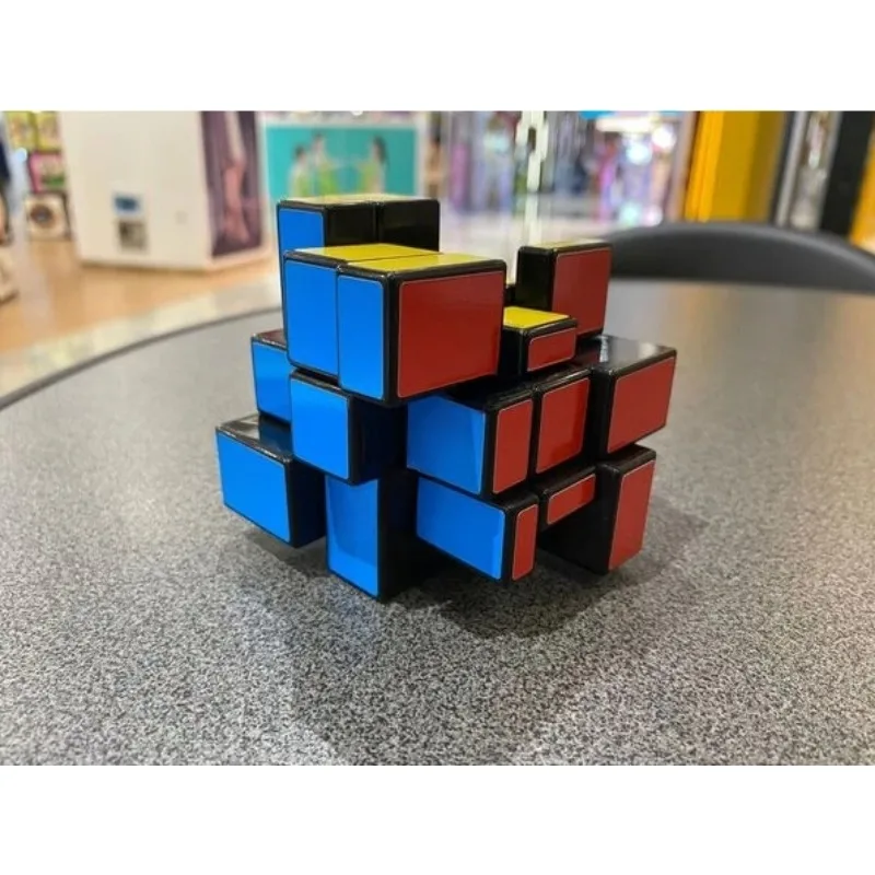 Calvin's puzzle 3x3 cubo espelho de terror 3x3x3 cubo corpo preto com diy adesivos de 6 cores fundido revestido cubo mágico brinquedos engraçados
