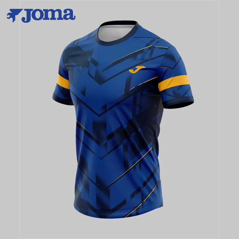 JOMA Men 3D Printing T-shirt Summer Quick Drying Breathable Short Sleeve Outdoor Sports Fitness Running Cycling Tee