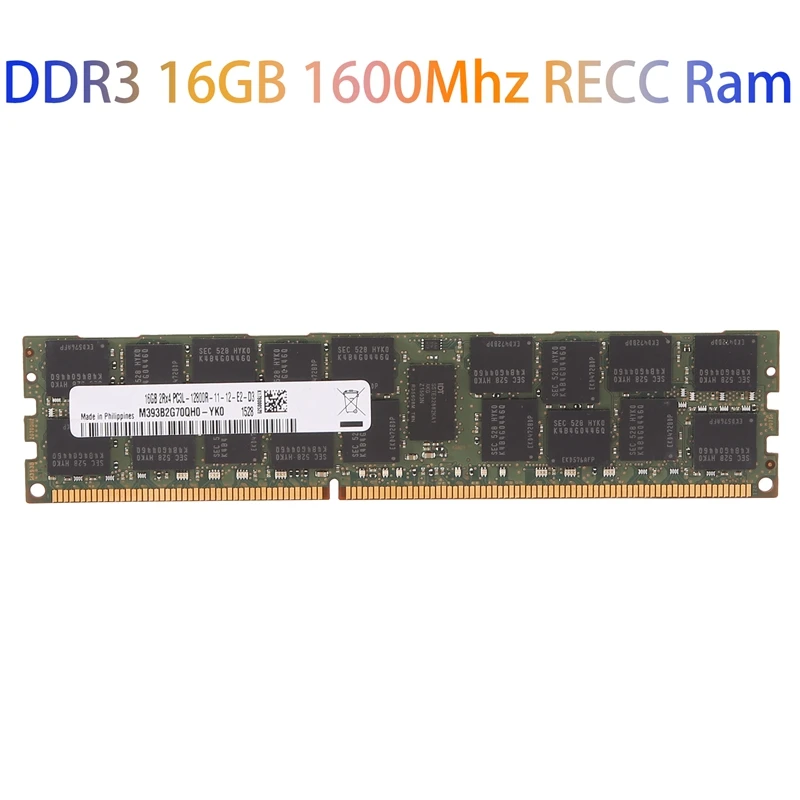 

DDR3 16GB 1600Mhz RECC Ram 240Pin 2RX4 1.35V REG ECC RAM Memory For X79 X58 Motherboard