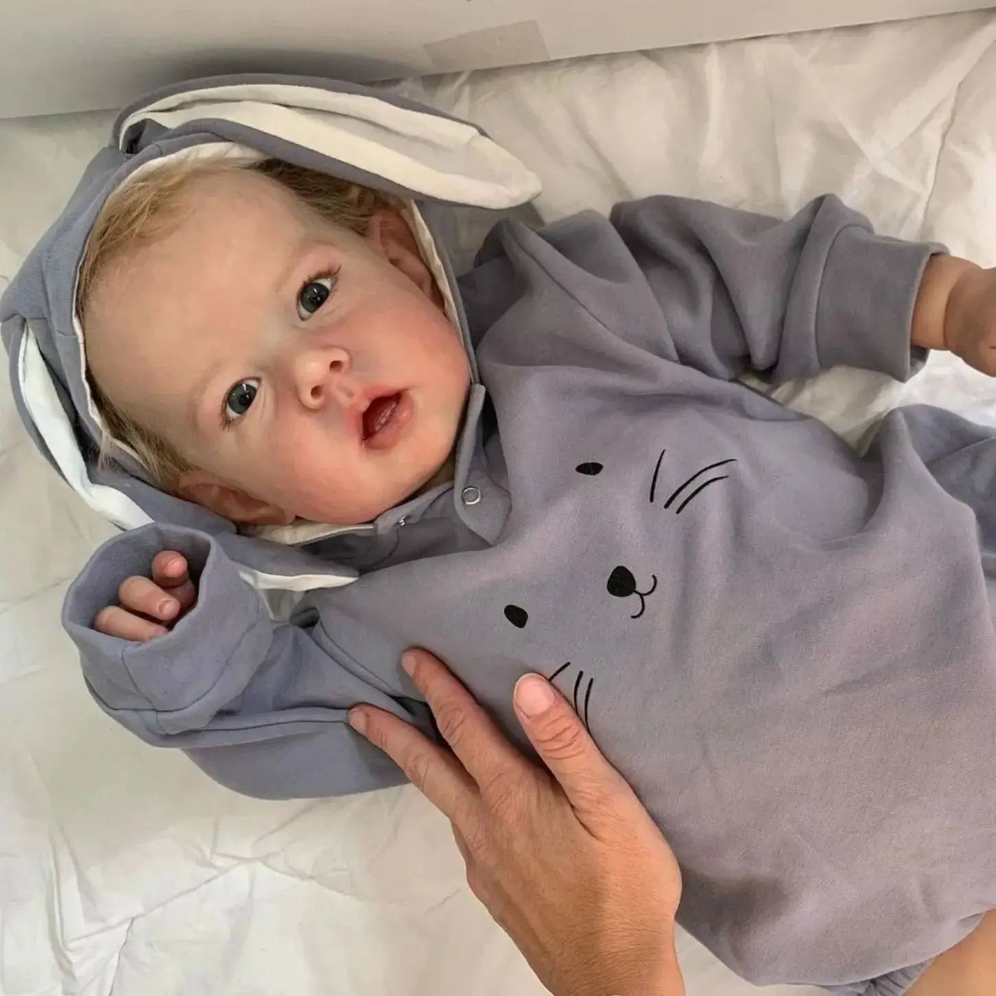 BZDOLL 70CM/55CM 3D Skin Hand Paintes Soft Vinyl Reborn Baby Boy Doll Toy Cloth Body Realistic Blonde Big Toddler Art Bebe