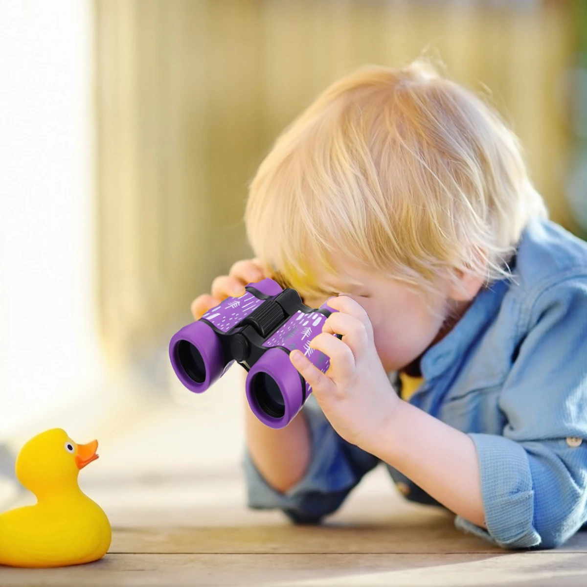

1pc High Resolution Printed For Kids Durable Shockproof Children'S Telescope Portable Outdoor Bird Watching