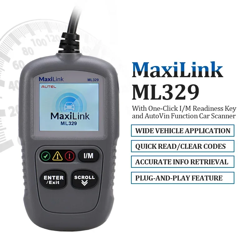 Autel MaxiLink ML329 OBD2 Scanner Auto OBD 2 Code Reader AutoVIN Car Diagnostic Tool I/M Readiness  pk AL319