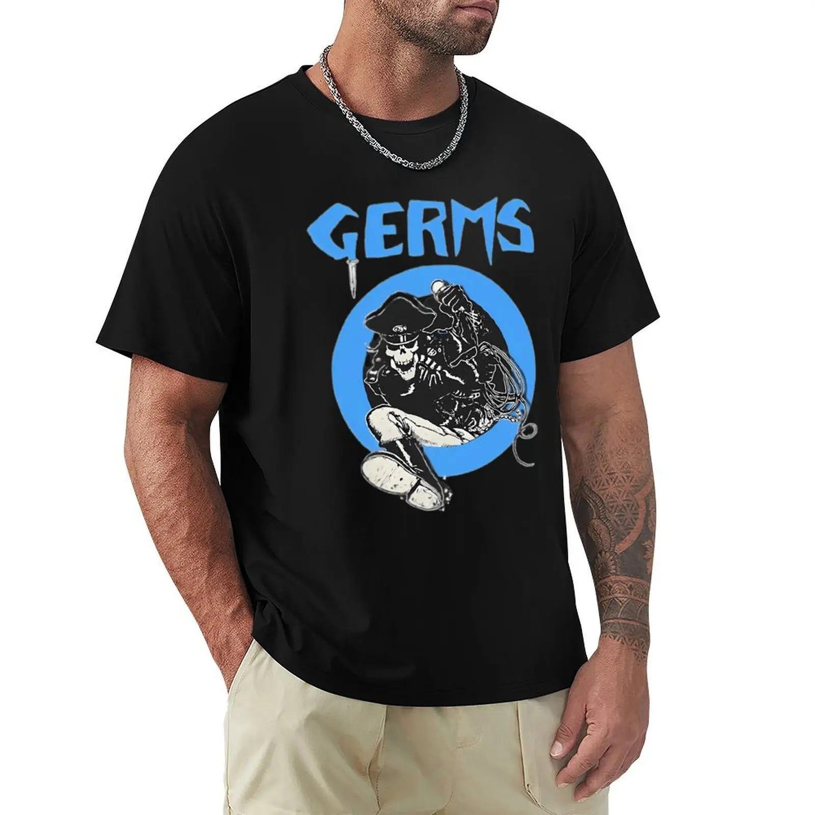

The Germs Band Logo T-Shirt rapper graphic tees funny meme t-shirts blue lock valentines boutique clothes mens cotton t shirts