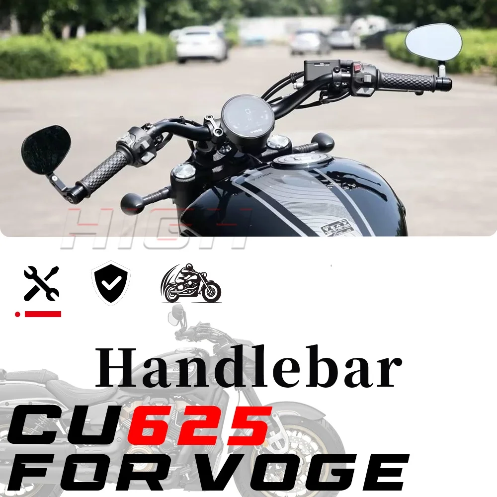 For VOGE CU625 Aluminum Alloy M Handleba Flat Straight Bar Modified Parts