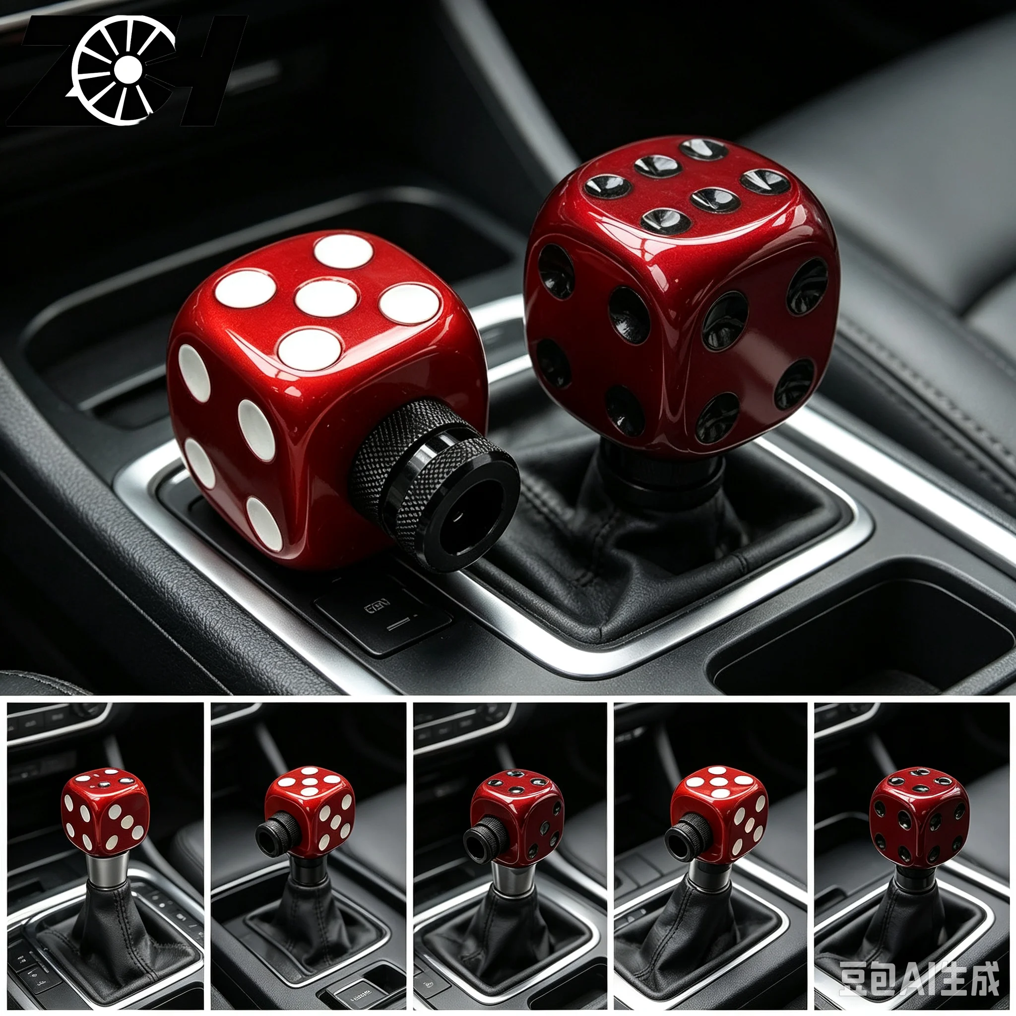 Car Resin Pilot Auto Dice Shift Knob Black Metal Fits Manual Lucky Shifter Fit For Honda Toyota Nissan Mitsubishi Ford Chevrolet
