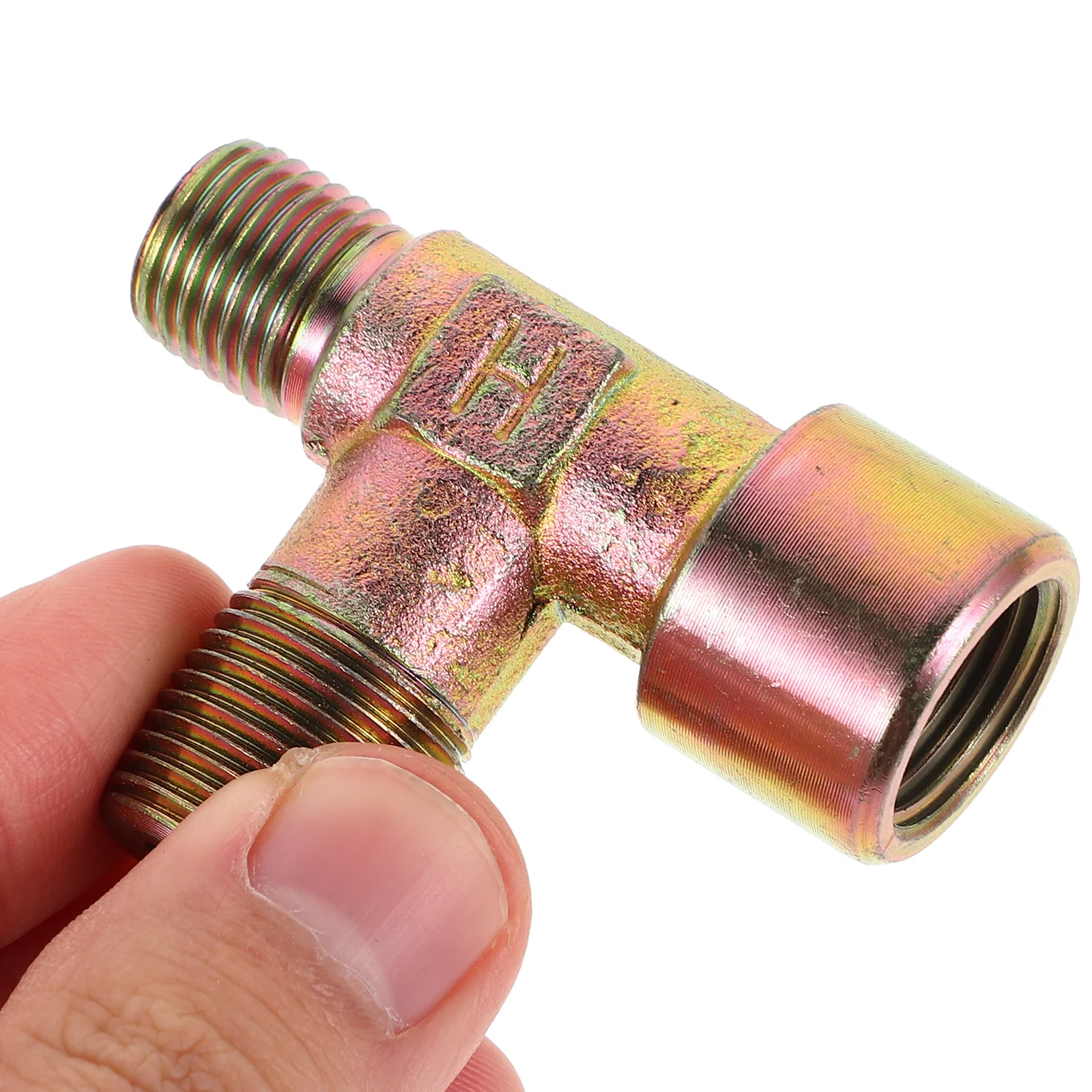 3/8 "النحاس خط الفرامل المناسب صمام استخراج الهواء لشاحنة مقطورات المعدات الصناعية Npt تركيبات ضاغط الهواء الذكور #2