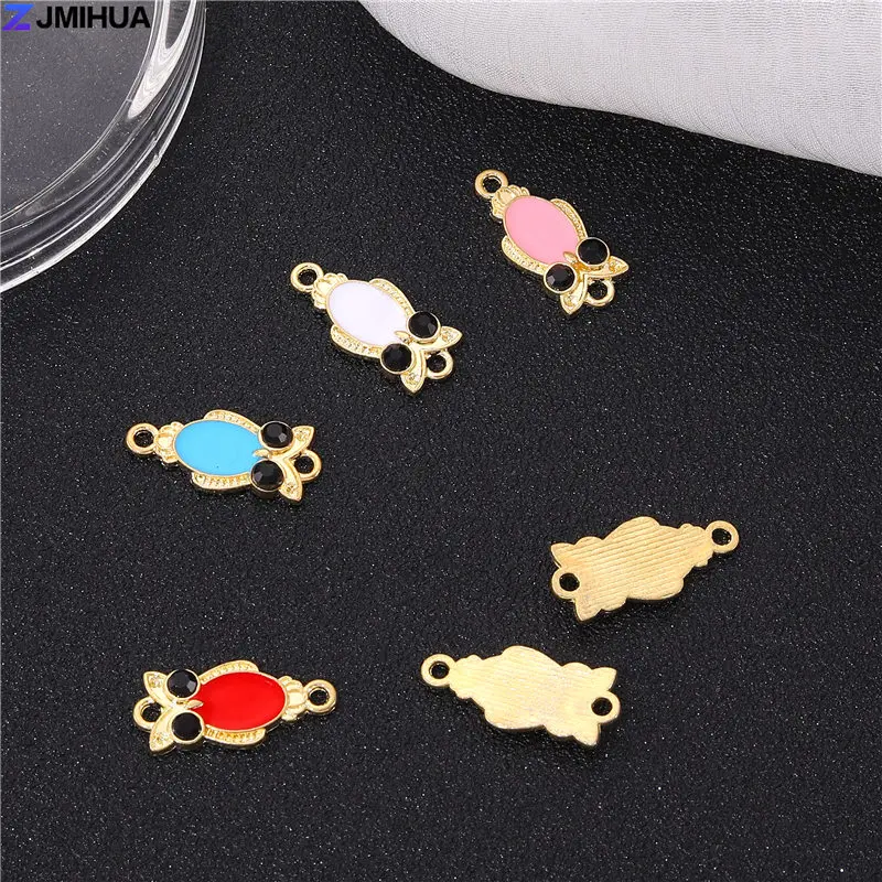 15pcs Enamel Owl Charms Connectors For Jewelry Making Findings DIY Handmade Earrings Bracelets Accessories