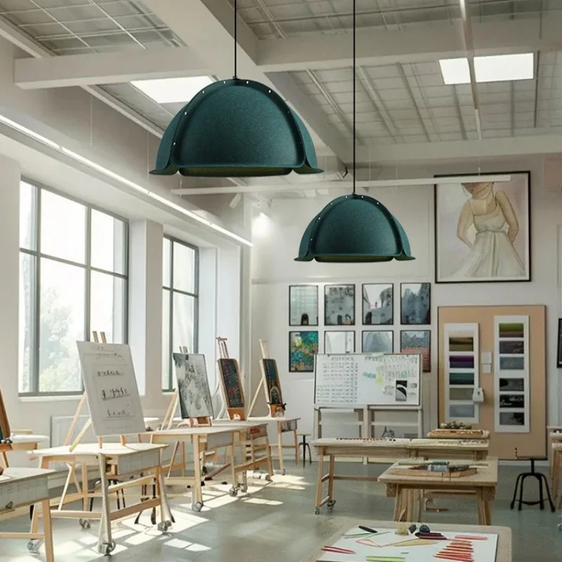 Danish creative sound-absorbing felt tea restaurant office minimalist designer engineering restaurant pendant light