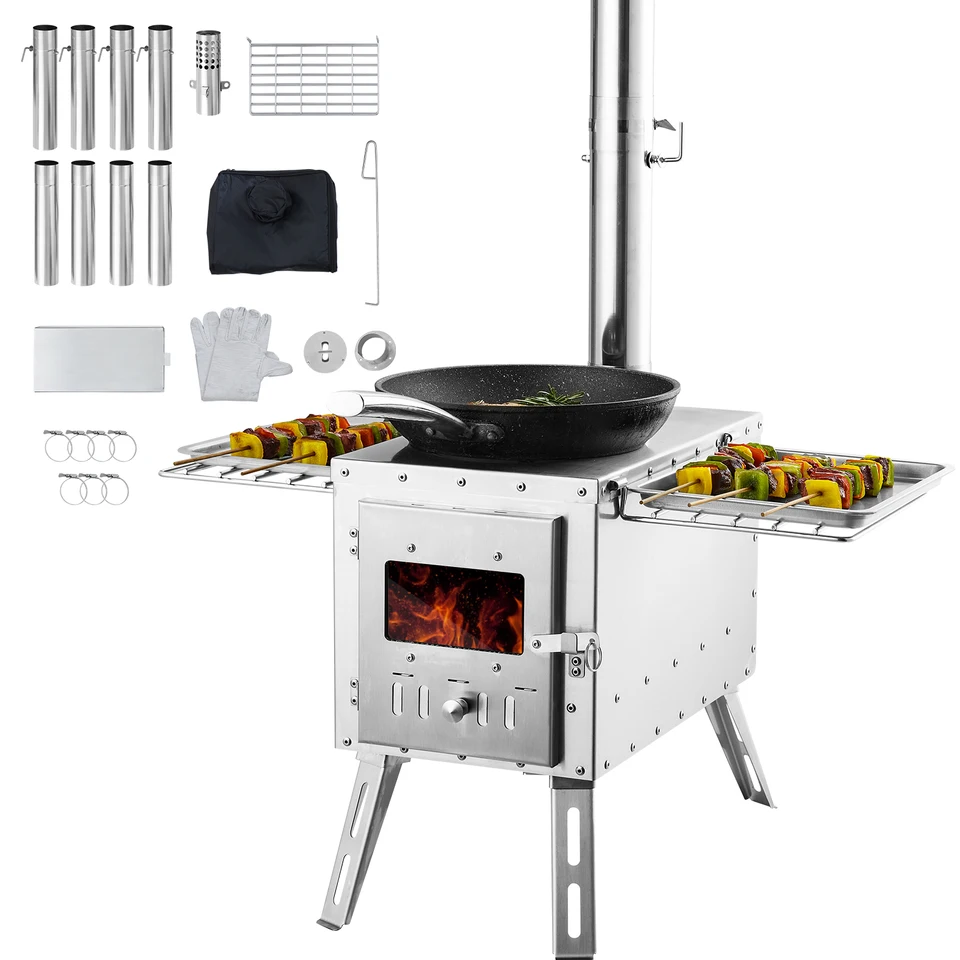 Portable Stainless Steel Camping Wood Stove