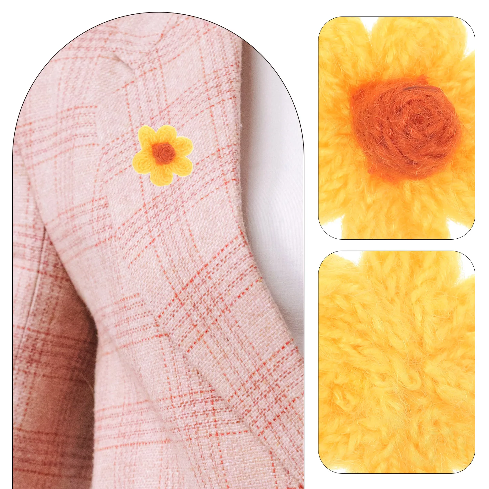 

10pcs Flower Applique Mini Sew On Patches for Clothes Patches For Clothes Bags White Color DIY Repair Accessories