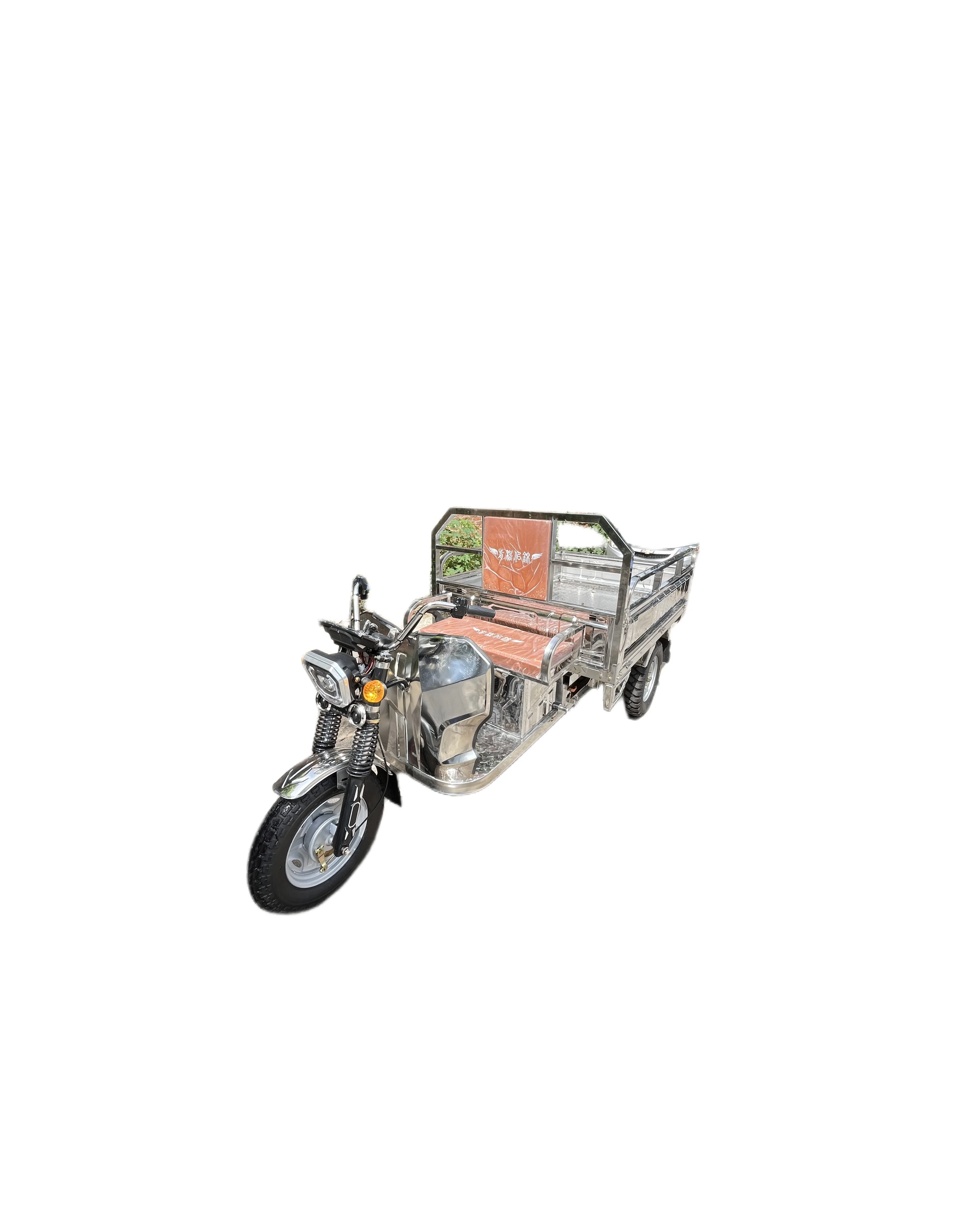 China CE Tested Stainless Steel Cargo Electric Tricycle  rickshaw adult with Open 60v 72V D umping Cabin