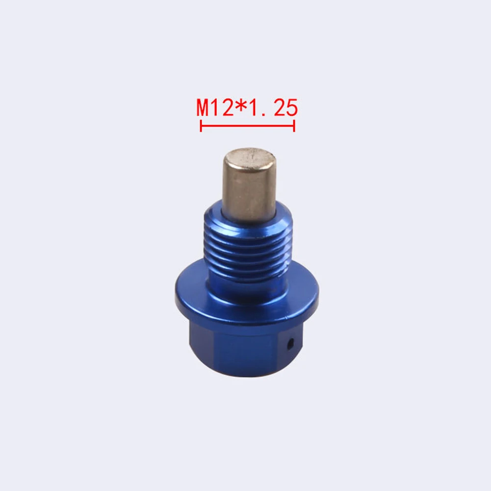 Oil Pan Screw Magnetic M12x1.25 Oil Change Pan Replacement Washer Accessories Aluminum Alloy Blue Bolt For Toyota