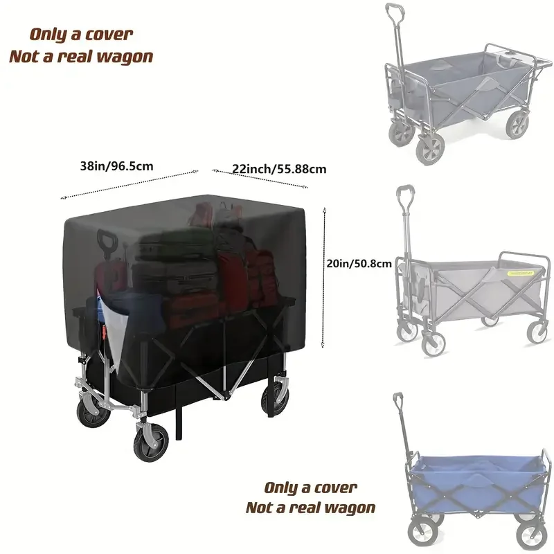 Cubierta impermeable para carrito de acampada, carro plegable para acampar al aire libre, viaje, Picnic, cubierta a prueba de lluvia y polvo, 1 ud.