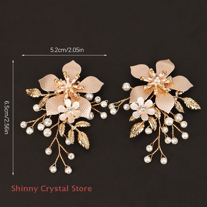 Charismatic Rhinestone Shoe Clips, Crystal Flower Ornaments, Wedding Party Boots Decor for Women and Girls