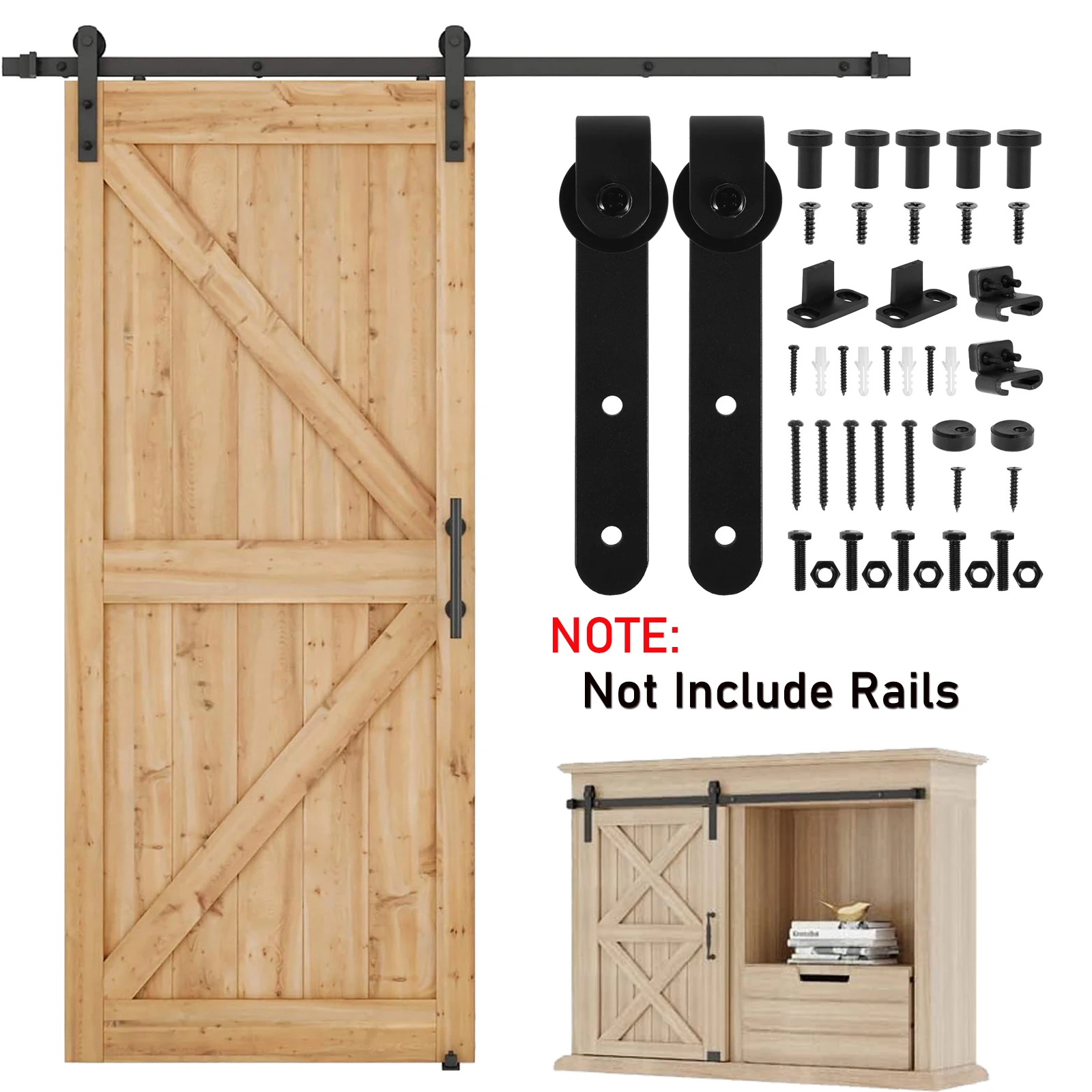 Kit De Riel Para Puerta Corredera De Acero Al Carbono, Para Puertas De Granero E Invernaderos