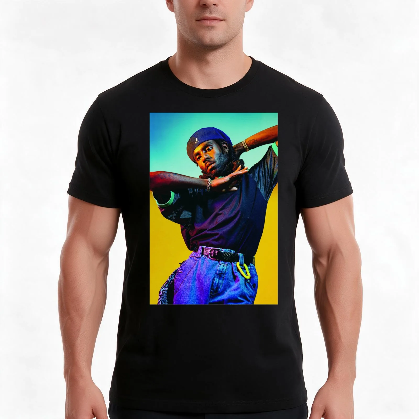 DEV HYNES T-Shirt, Summer Casual Cotton Tee, Oversized Streetwear Tops, Vintage Graphic Print, Loose Fit Short Sleeve