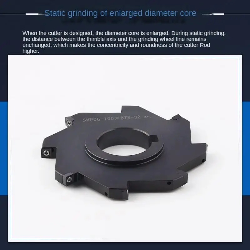 CNC three sided milling cutter disc chip type indexable milling T-groove cutter disc installation MPHT type blade 160 200