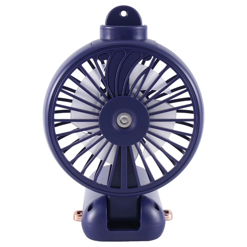 ABKD 5000Mah Folding Electric Fan USB Rechargeable Air Cooling Fan Spray Function 5 Speed Digital Display Handheld Fan