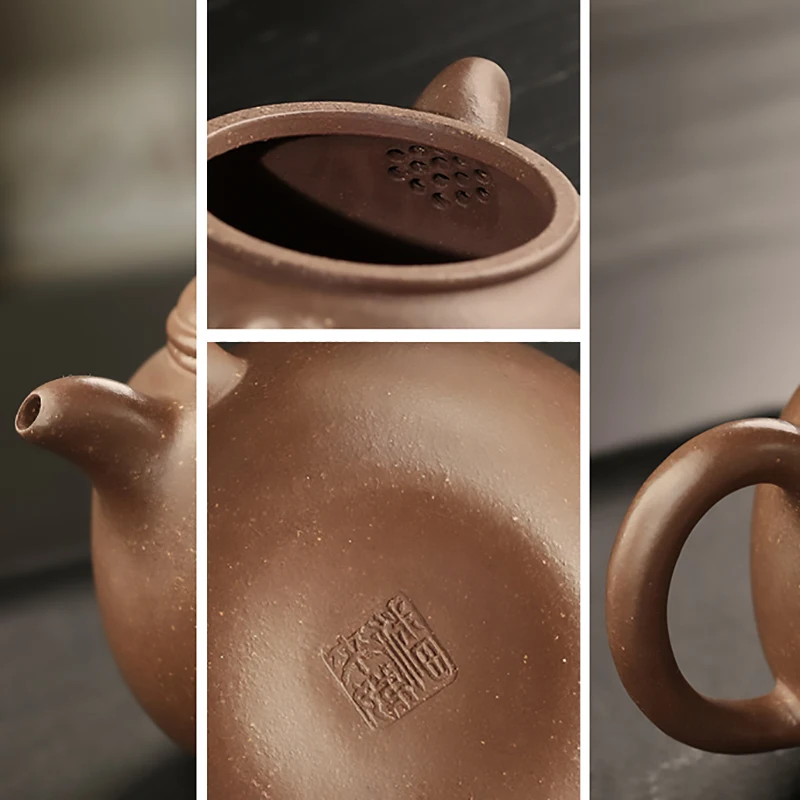 240ML Yixing Machining Purple Clay Teapot Paozun Tea Pot Chinese Tradition Teaware Oolong Pu\'re Tea Set Kung Fu Filter Kettle