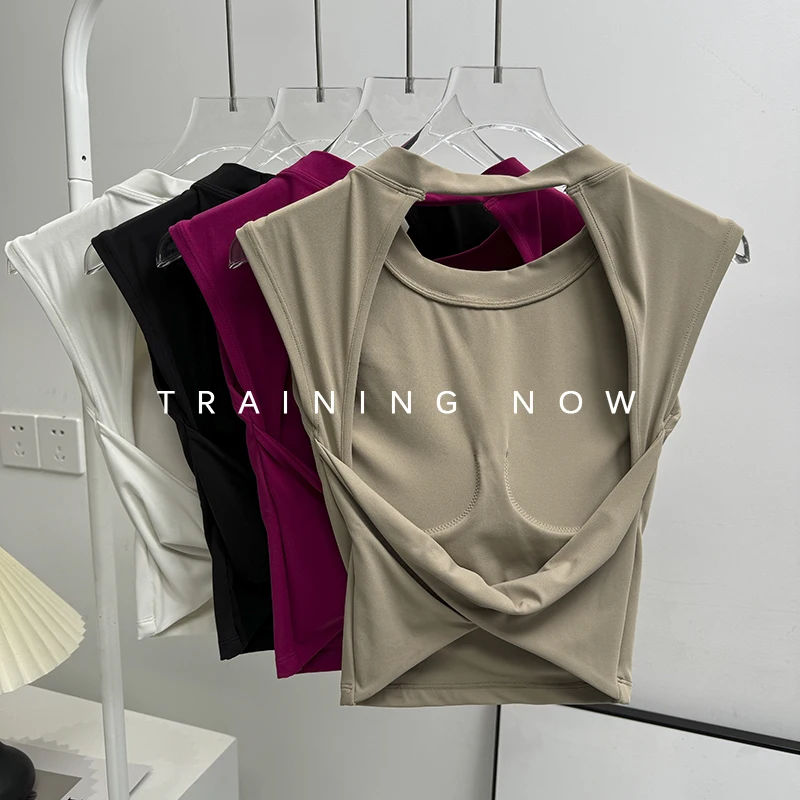 

Жилет для йоги с нагрудником для женщин с красивой спиной, сексуальный модный фитнес-бюстгальтер, интернет-тренировка знаменитостей, бег, спорт