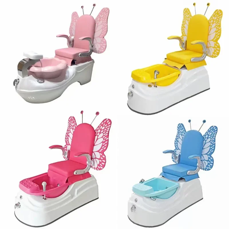 

Modern Cute Nail Pink Kids Pedicure Chair Pipeless For Girls