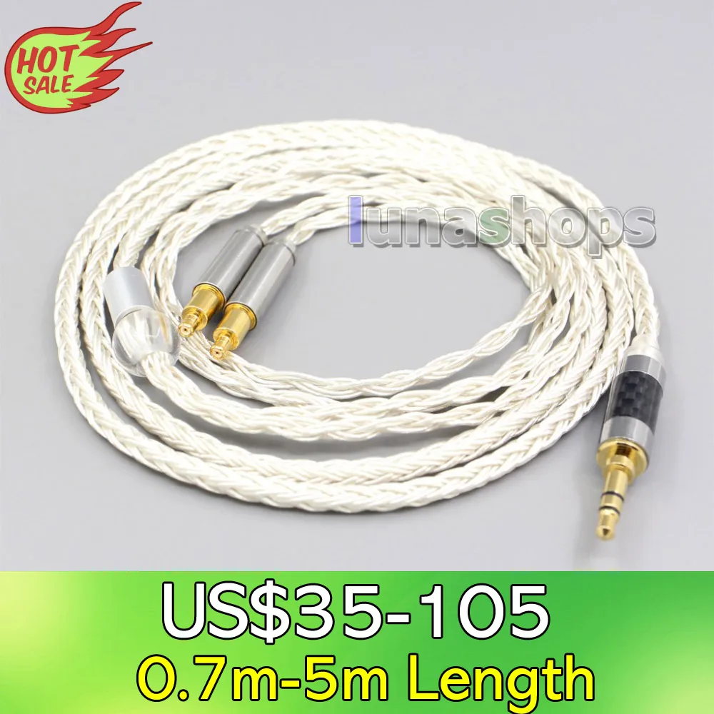 

LN007241 16 ядерный OCC посеребренный кабель для наушников для аудио Technica ATH-ADX5000 MSR7b 770H 990H ESW950 SR9 ES750 ESW990