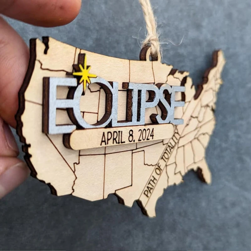 تذكار الكسوف الشمسي ، زخارف معلقة زخرفية ، مجموعة من 3 هدايا ،