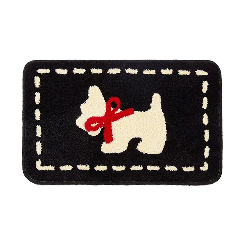 

Мультяшный полосатый овальный коврик для ванной: впитывающий, быстросохнущий, нескользящий, плюшевый, для душевой комнаты