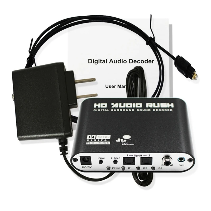 B03F Home Entertainment Sound Decoding Device 5.1Channel AC3 Opticals Coaxial Input
