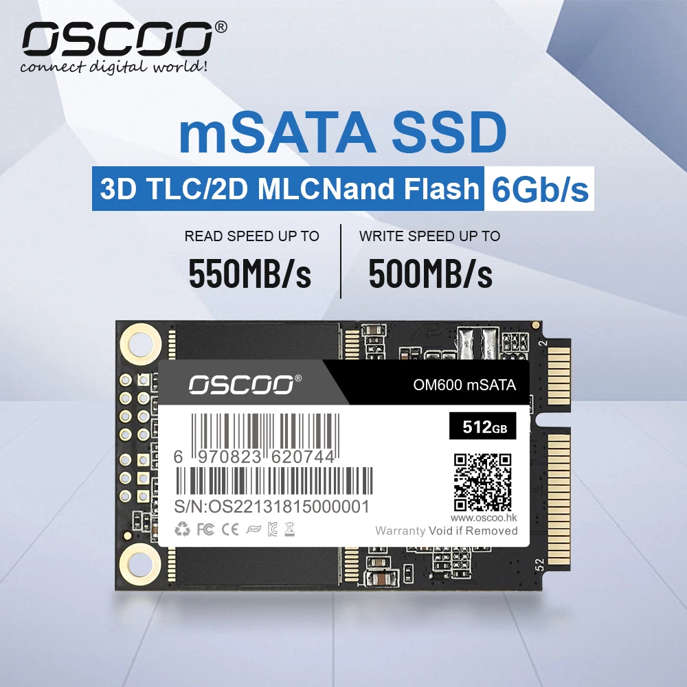 OSCOO Hard Disk mSATA SSD 128GB 256GB 512GB for Ultrabooks Desktop Laptop SSD 1TB 500GB 240GB 120GB