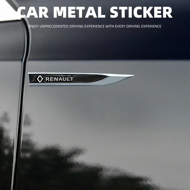 2PCS Car Body Side Label Blade Badge Sticker Decal For Renault Megane 2 3 4 RS Grand Scenic Clio 4 Captur Duster Accessories view 2