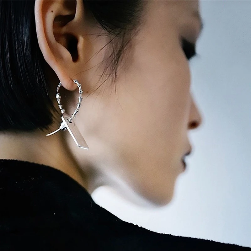 2023 New Anti-theft Buckle Earrings Metal Cyberpunk Style Men\'s And Women\'s Jewelry Party Gifts