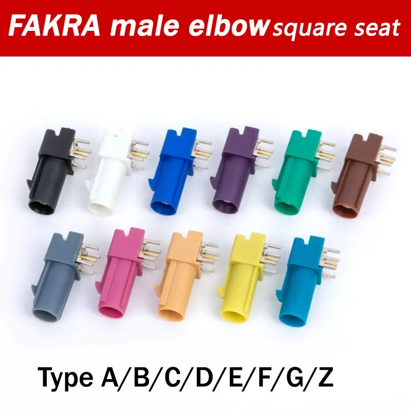 FAKRA Automotive Connector SMB-JWE Male Angled Female Pin with Pins FAKRA 50JWE Type A/B/C/D/E/F/G/Z