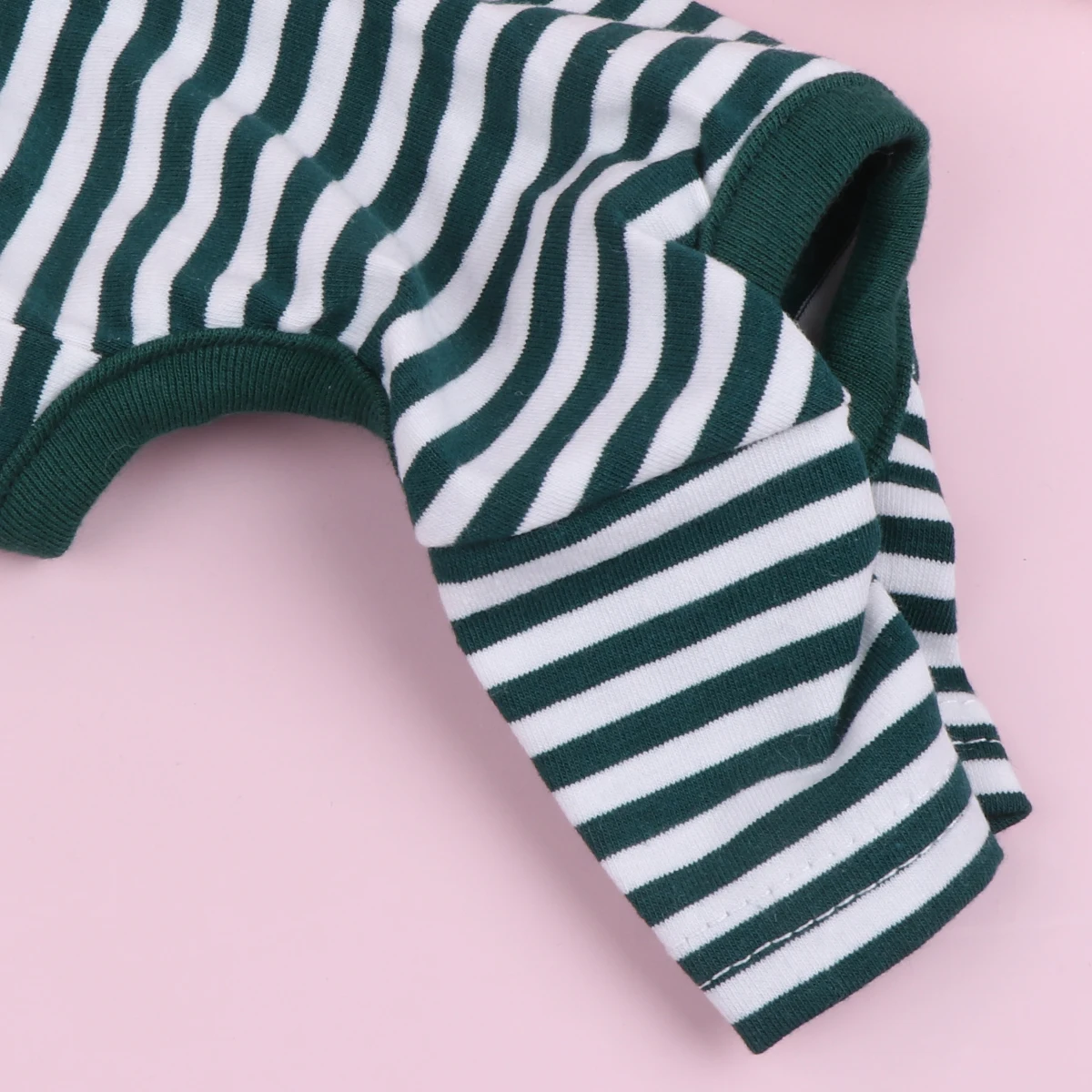

Striped Dog Jumpsuit Pet Costume Cotton Warm Leggings Green Autumn Winter for Walking Outdoor Comfortable Doggy Clothes Special