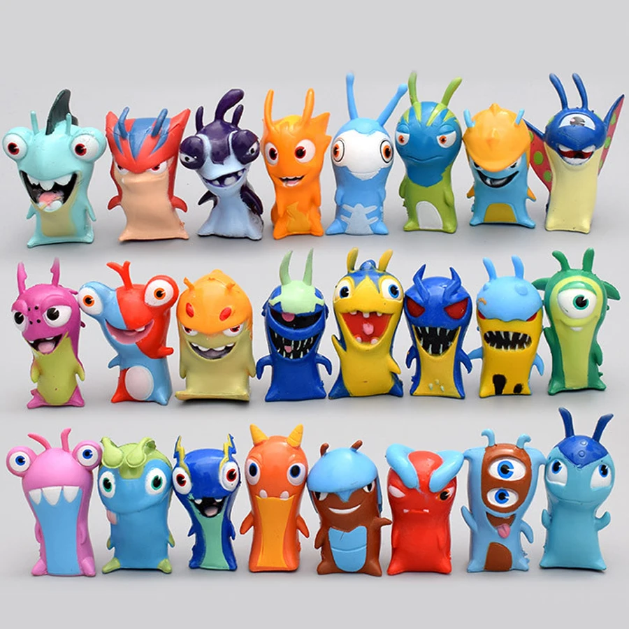 New 24 Models Cartoon Anime Slugterra Action Figures Mini Slugterra PVC Figures Toys Gifts for Children