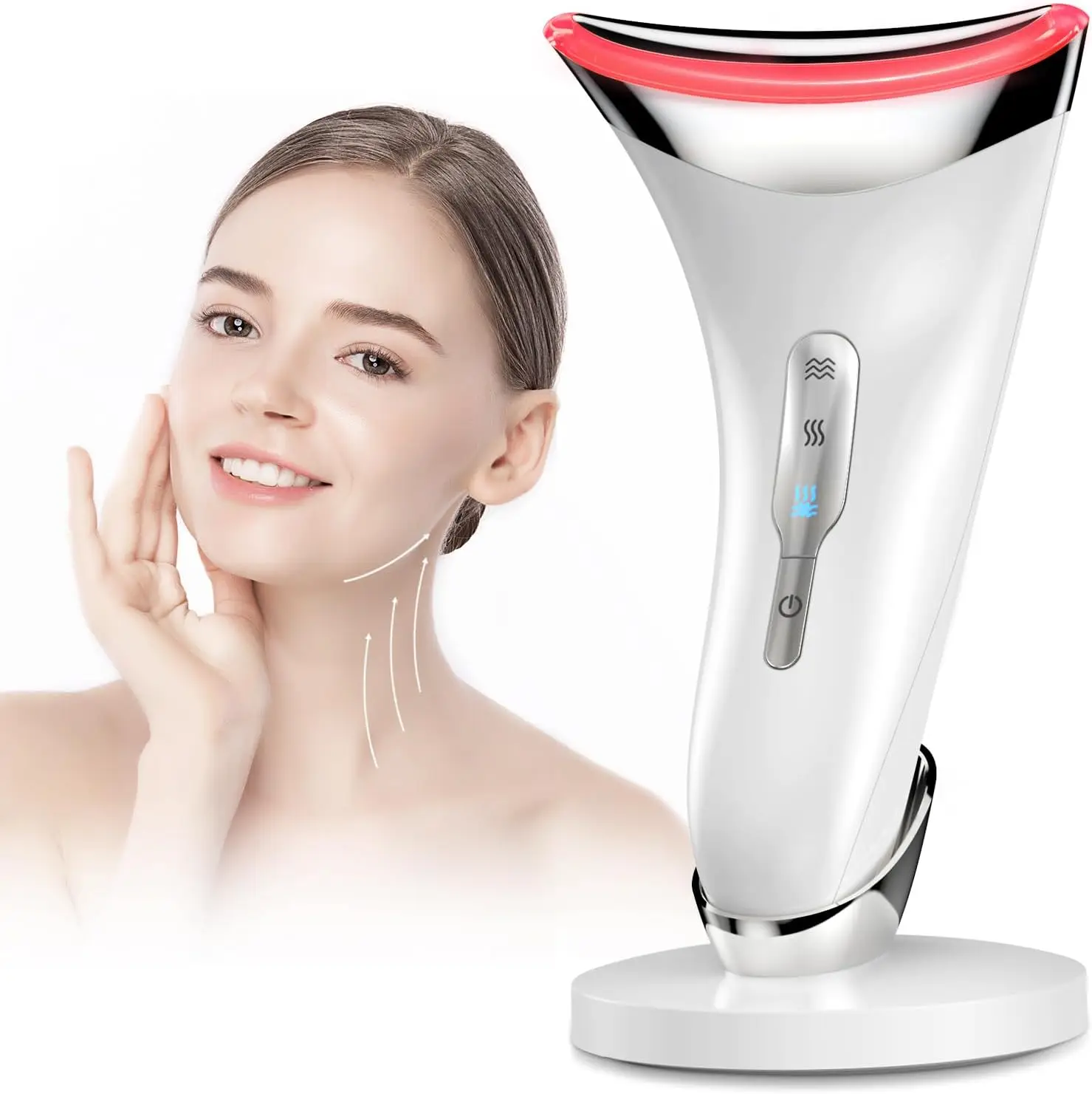 

Skin Tightening Facial Neck Lift Beauty Device 3 Colors Led Photon Therapy Face and Neck Lifting Massager