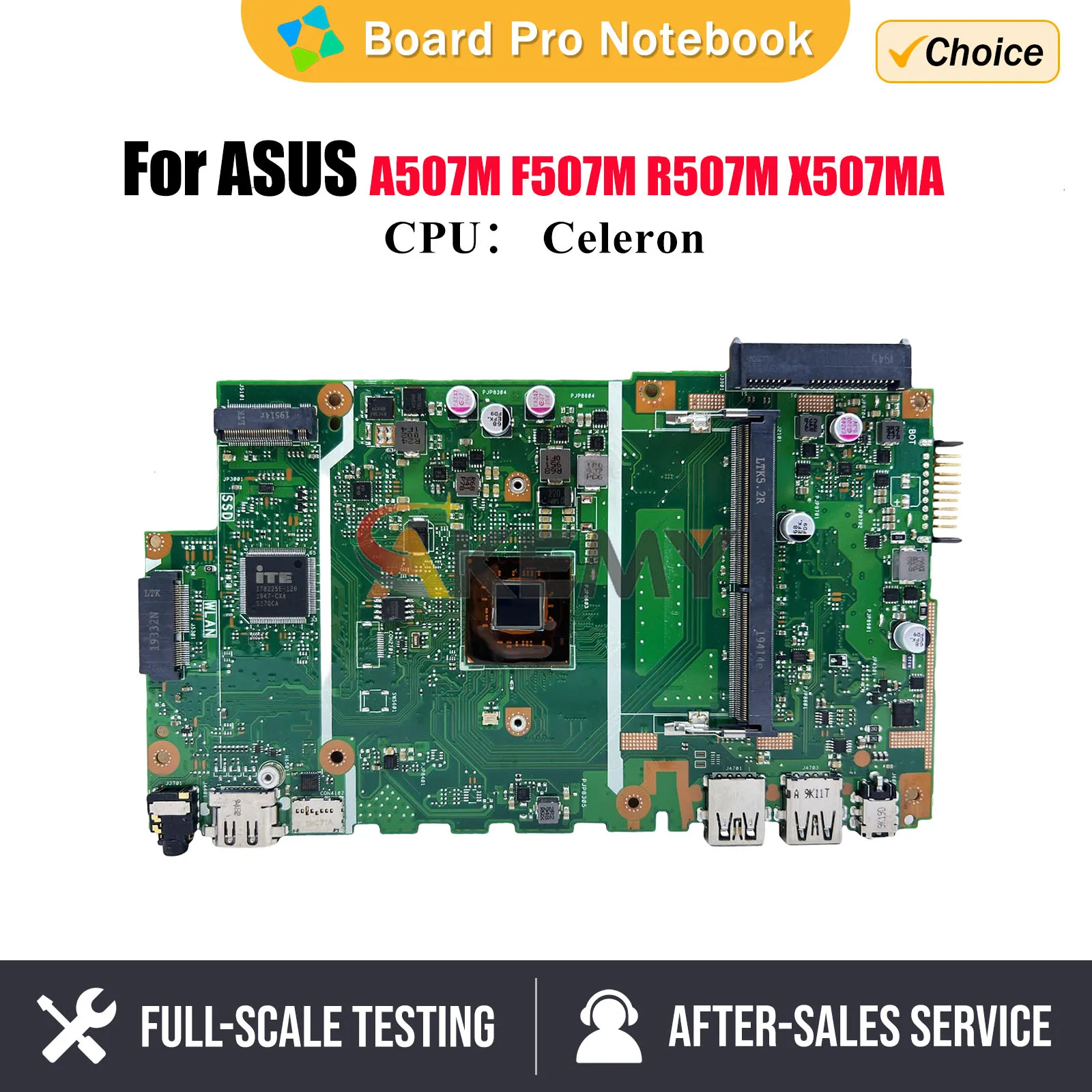 

X507MA Mainboard For ASUS VivoBook 15 X507M A507M R507M F507M Laptop Motherboard With N4000 CPU 100% Test
