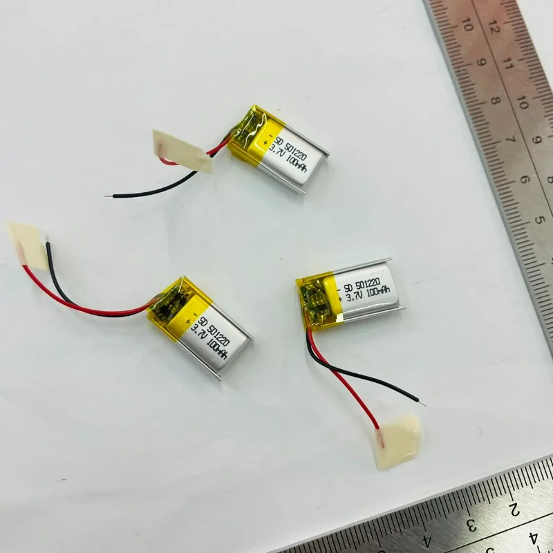 501220 3.7V 100mAh Rechargeable Li-Po Battery For Selfie stick Smart bracelet Headsets 3D Glasses Sports Bracelets More Gadgets