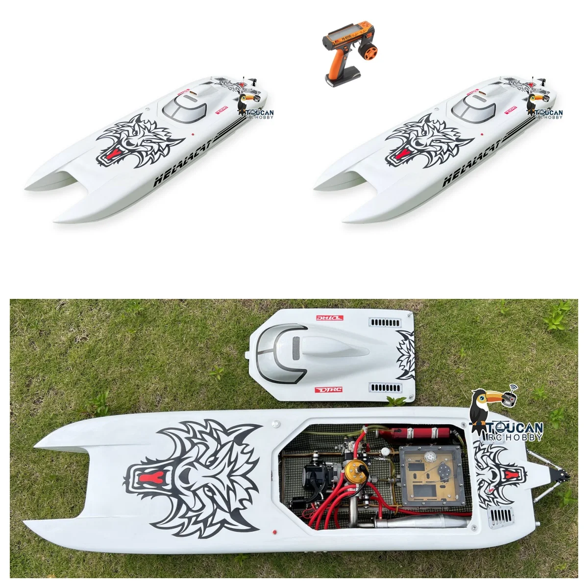 

DTRC G30E 30CC Fiber Glass 70KM/H Racing RC Boat ARTR W/ Radio System Servos Speedboat Boy Toys THZH1183-SMT7