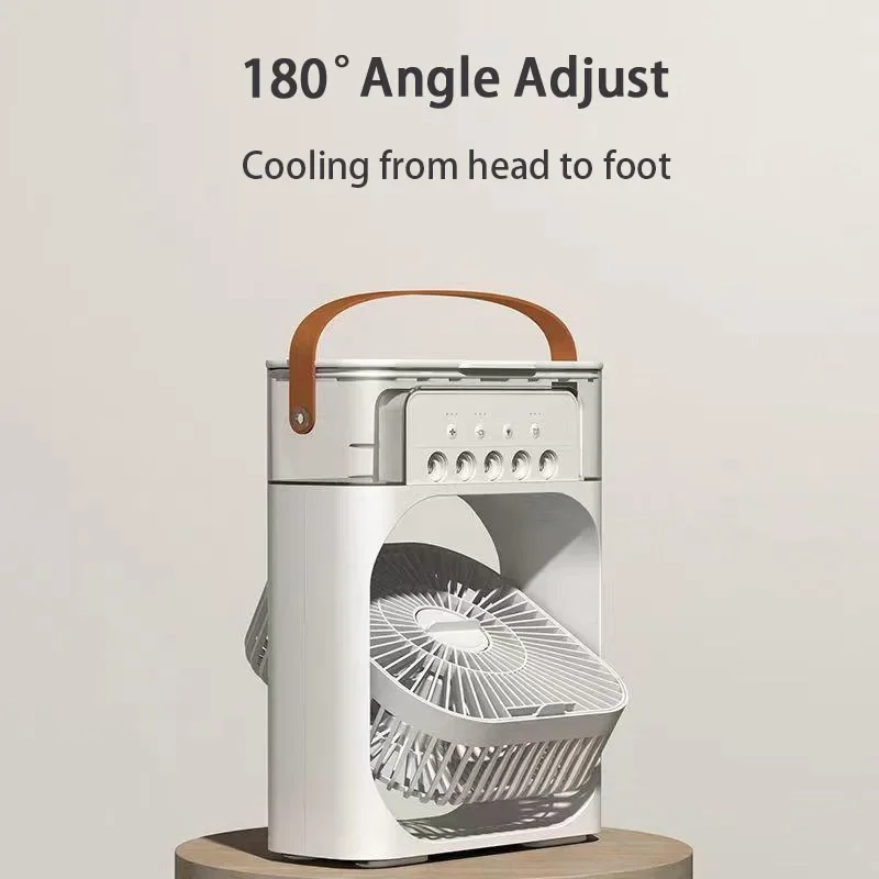 3 in 1 USB-Nebel lüfter Luftbe feuchter mit 7 Farben Nachtlicht-Timer 3 Geschwindigkeiten leiser Tisch ventilator für Büro zu Hause 180 ° Winkel einstellen