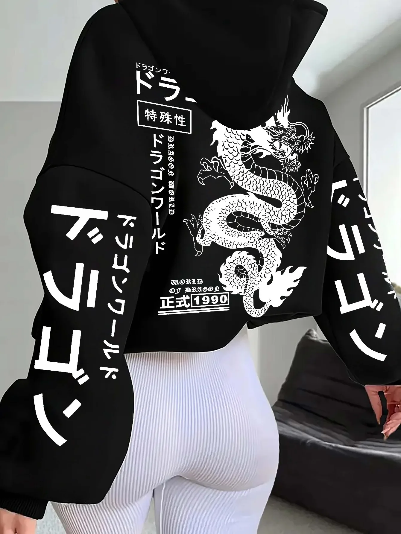 Y2k Trendiger und Cooler Modischer Lässiger Kapuzenpullover, Damen Herbst- und Winter-Mode Lässiger Kapuzenpullover – Detail 2