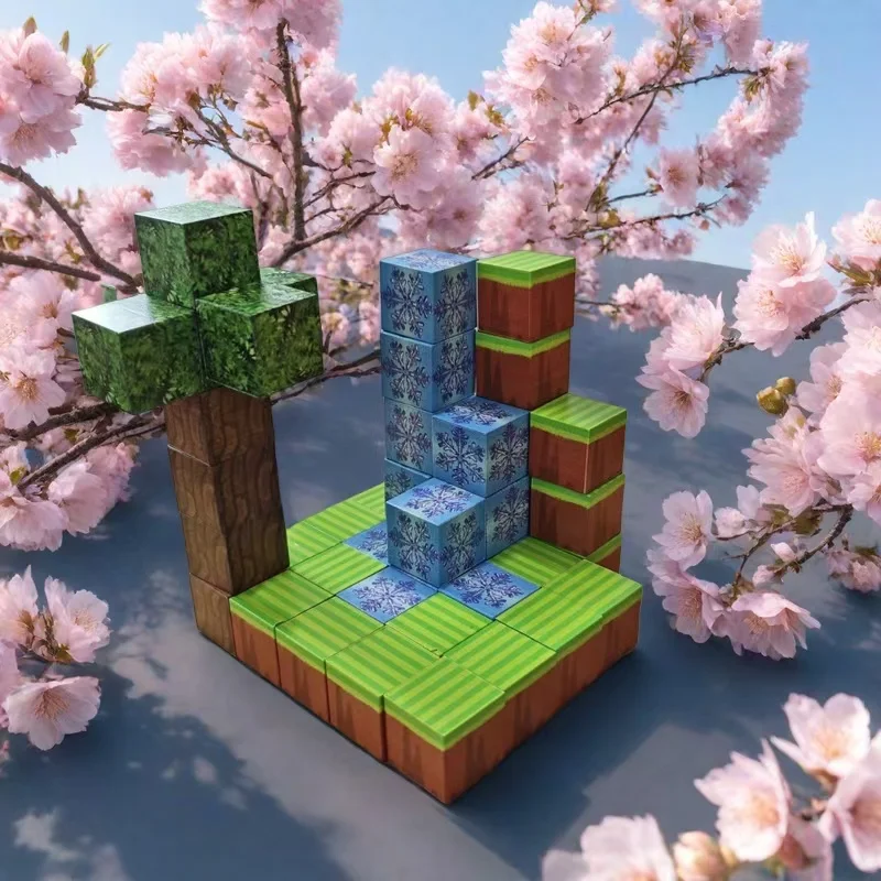 25-200 magnetische bouwstenen set - zintuiglijke kubus met stuurpen, primitieve bosmagneet voor kinderen, Halloween en kerstverjaardagscadeauspeelgoed