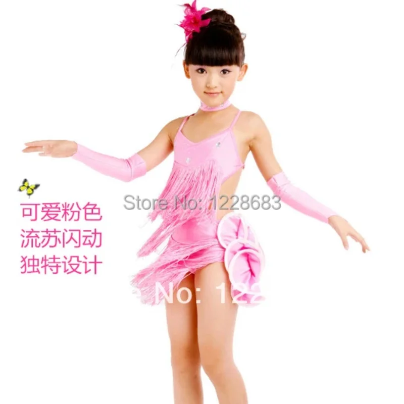 dd12New 2020 الفتيات الاطفال الأطفال حجر الراين هامش كوكتيل السالسا سامبا التانغو قاعة الرقص لاتينا زي التنانير فستان رقص اللاتينية